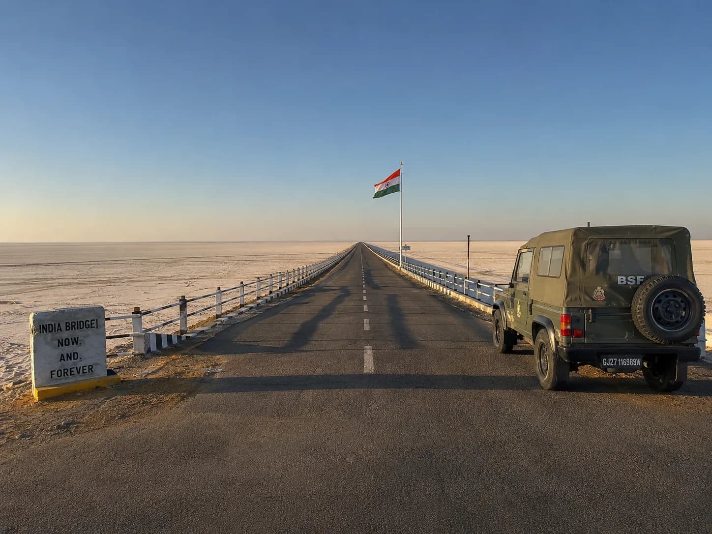India Bridge in the Great Rann of Kutch — northernmost civilian point near the Pakistan border